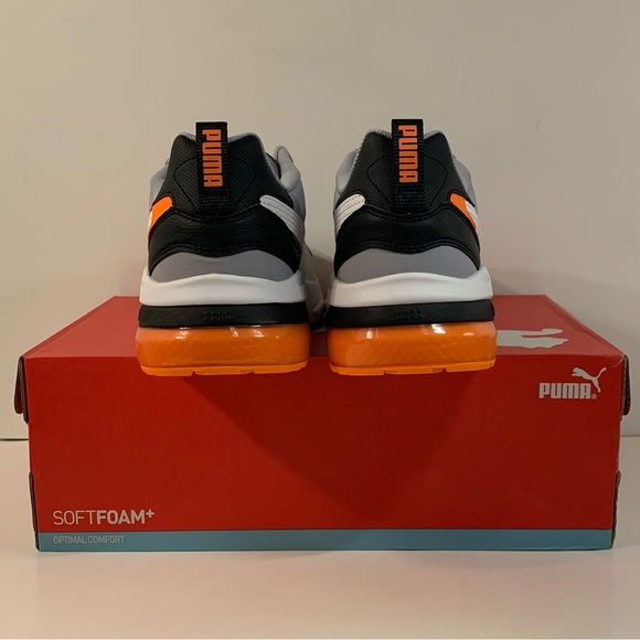 🏀📙 [BRAND NEW] PUMA VIS2K GREY FOG ORANGE MENS SHOES SIZE 12 SNEAKERS 📙🏀 - Picture 7 of 10